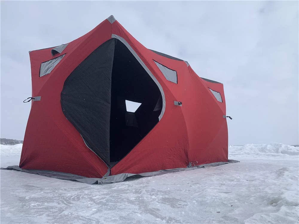 Double Room 8 Person Portable Pop-up Large Suana Tent Winter Ice Fishing Tents For Shelter Insulated