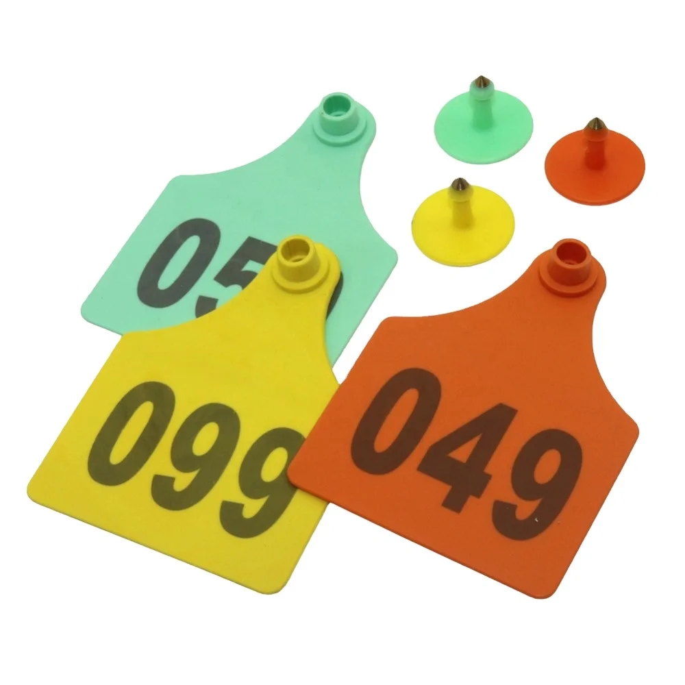 Plastic TPU Material animal ear tag for pig,cattle and sheep for farm management