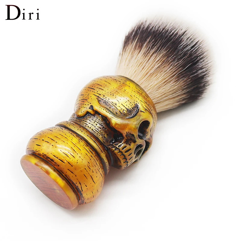 Custom Resin Halloween Beard Brush Skull Head Synthetic Salon Beard Shaving Brushes