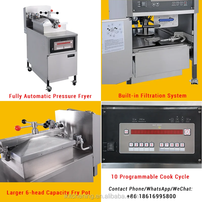 Professional CE Certificate freidora Kfc Equipments Electric /Gas Industrial High Pressure Fryer