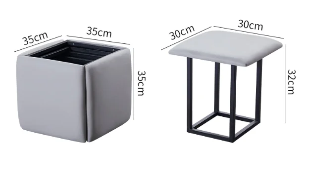 Five In One Multifunctional Square Stool Home Living Room Storage Folding Magic Cube Combination