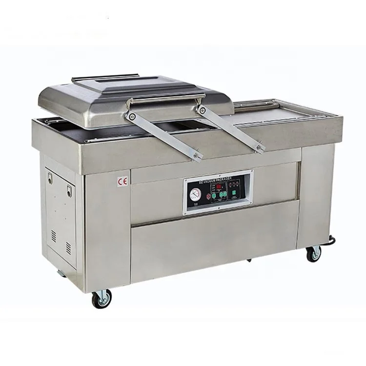 DZ500-2SD double chamber pp bag aluminum foil bag vacuum packing machine for food kimchi