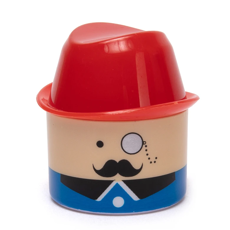 
patent kid baby child safe anti swallow cartoon beard man wholesale cute funny school kids pencil sharpener with shell 