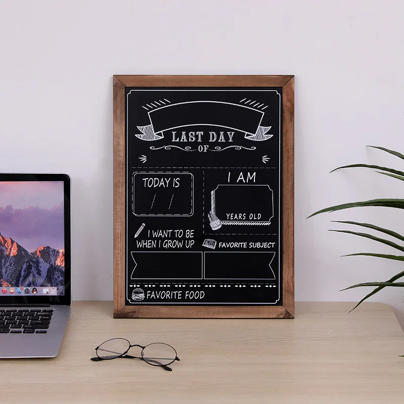 Custom mini wooden desktop blackboard school kids chalkboard