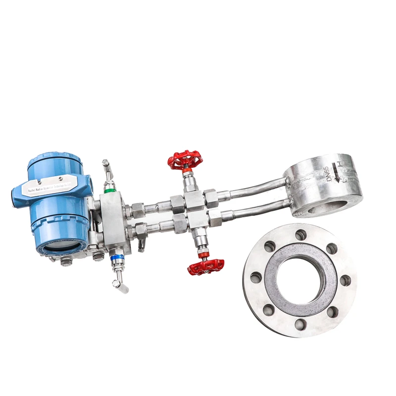 Integrated Standard Stainless Steel Segmental Orifice Plate Flow Meter With Differential Pressure Transmitter
