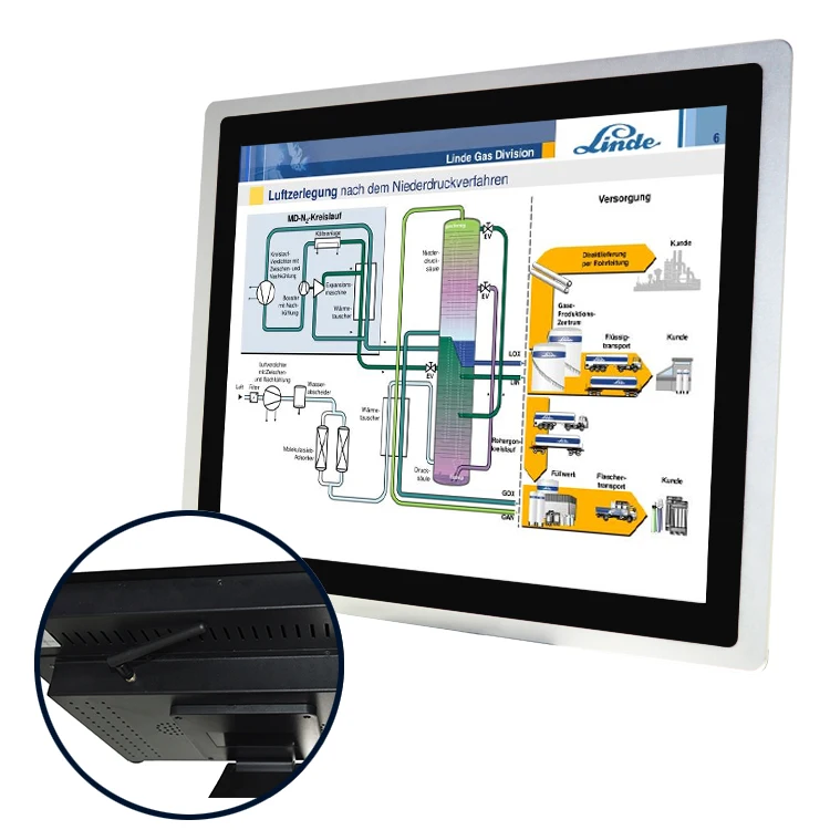 Best Sell 17 INCH Anti high temperature Wifi can be connected touch industrial pc