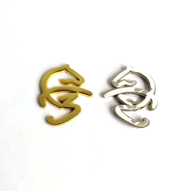 Silver/ UAE Dubai Fazza Hamdan F3 Logo Metal Badge Mobile Phone Sticker