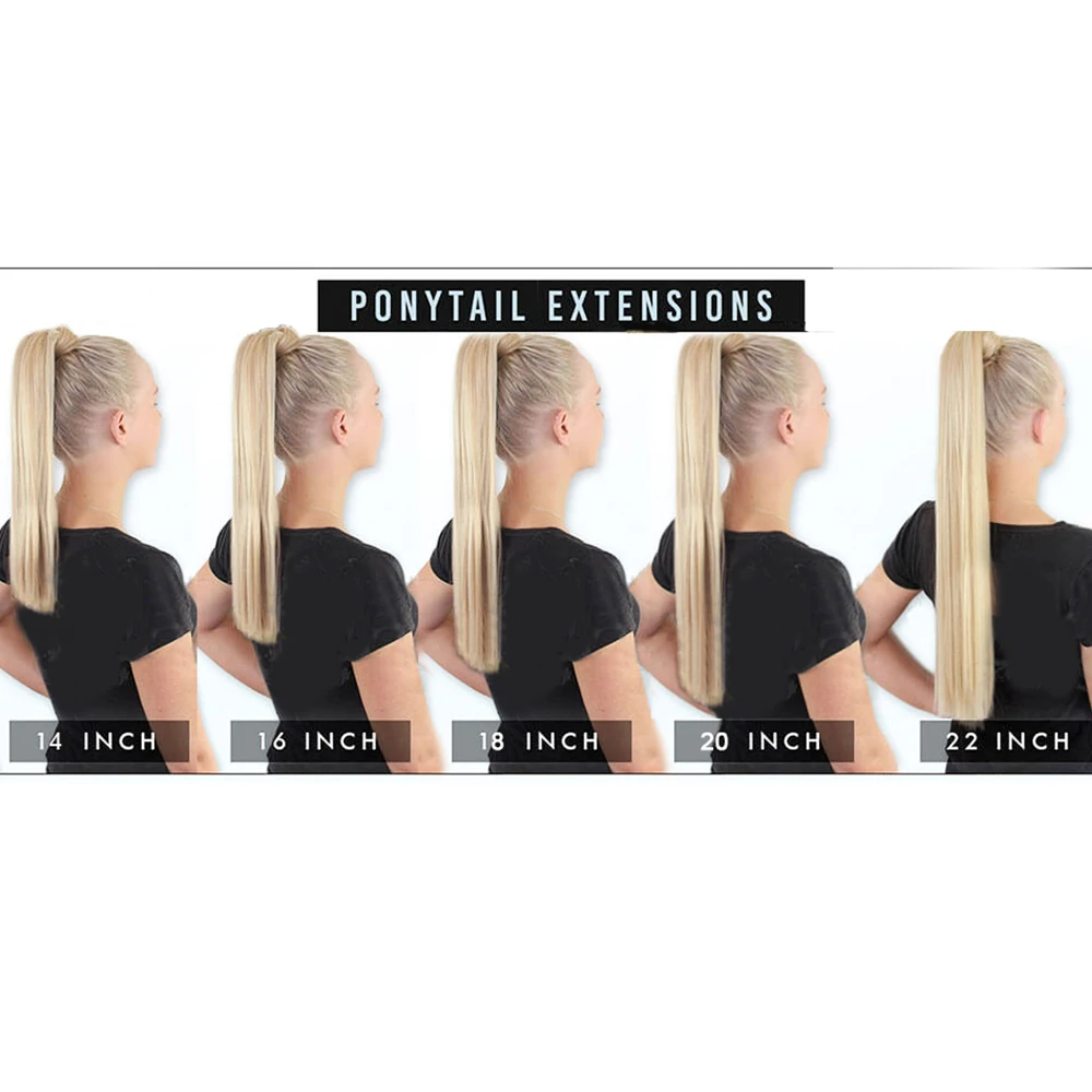 
Natural Looking Clip in Ponytail Virgin Human Hair 22 inches Ponytail Hair Extensions 