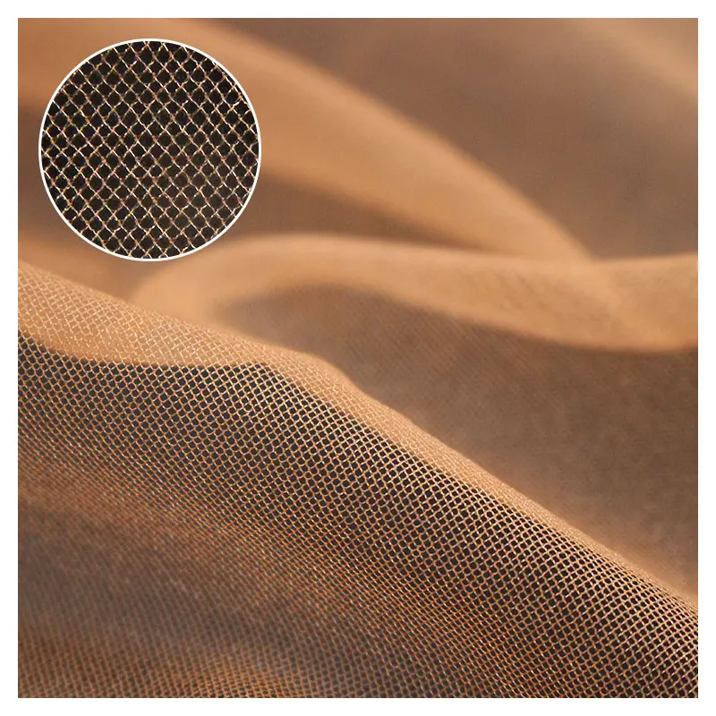 Manufacturer Fine Holes Rhombus Warp Knitted 100% Nylon Tulle Fabric For Lining