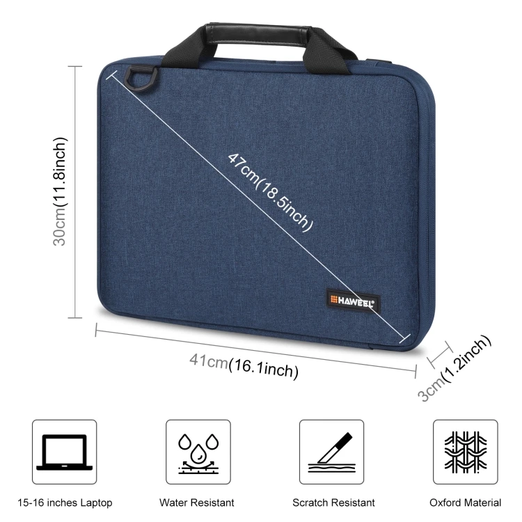 HAWEEL Portable 15 inch Briefcase Work Shoulder Bag Men Computer Bags Crossbody Laptop HandBag For 15 16 inch Computer