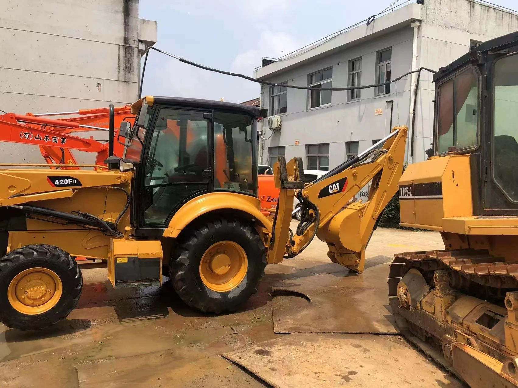 Хороший продукт оригинальная японская модель б/у Колесный погрузчик CAT 420F cat 420fcat экскаватор-погрузчик