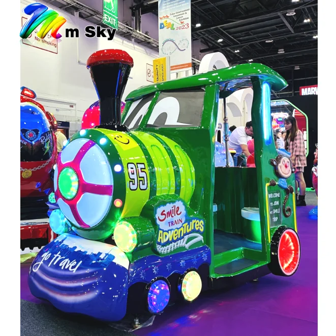 3D family interactive train indoor kids on car Machines fiberglass Coin Operated kiddie Rides amusement game for playground sale