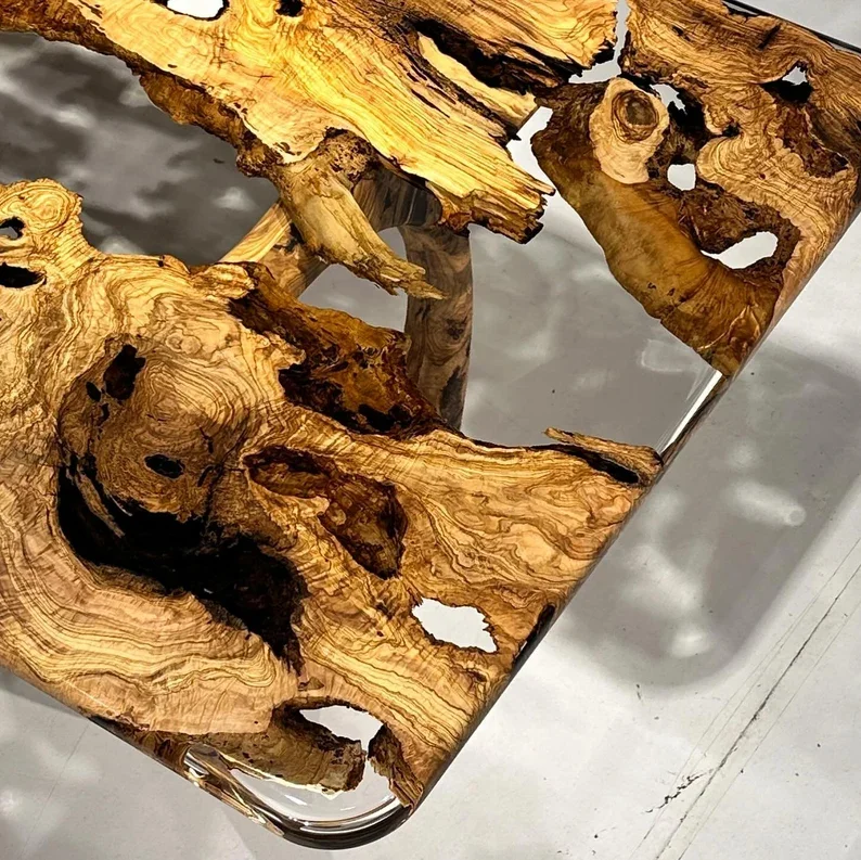 Luxury Live Edge River Coffee Table Wood Slabs Dining Tables Epoxy Resin River Tables Custom Made Solid Wood