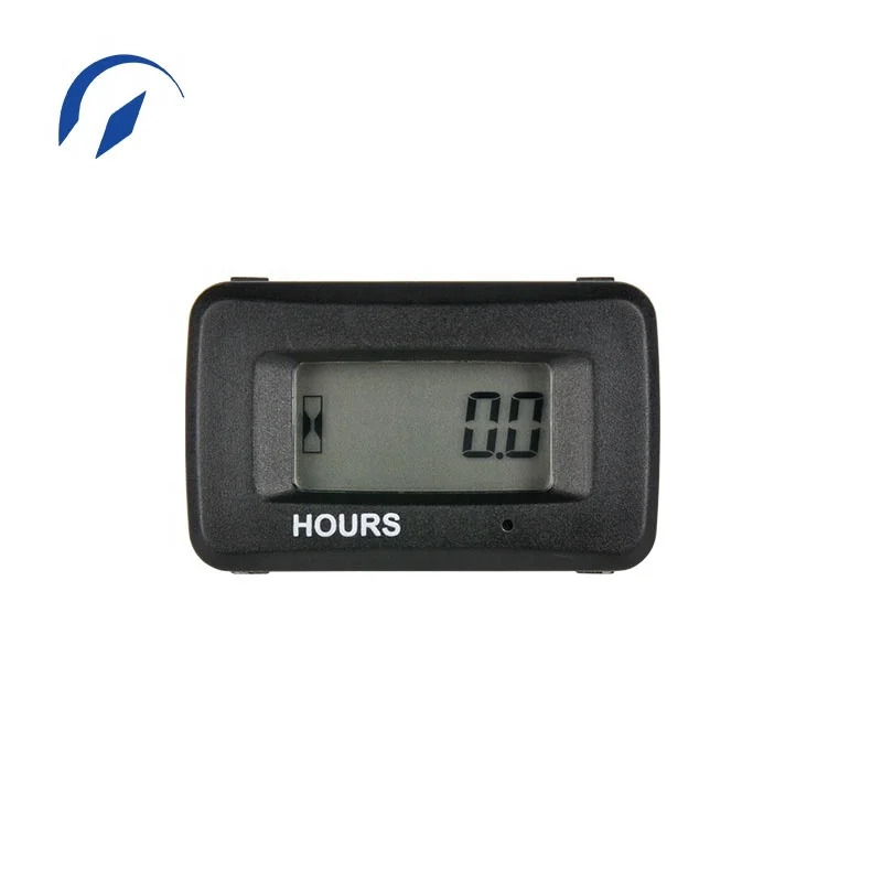 Resettable digital hour meter with hole LCD counter mini hour meter for lawn mower chainsaw water pump excavator