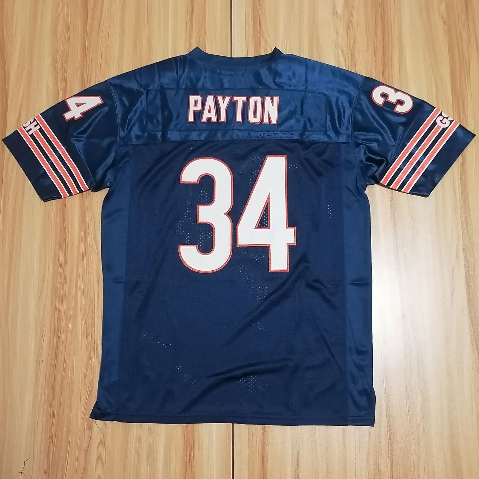 Blue White Retro American Football Jersey 34# Walter Payton Jersey Custom Sewn
