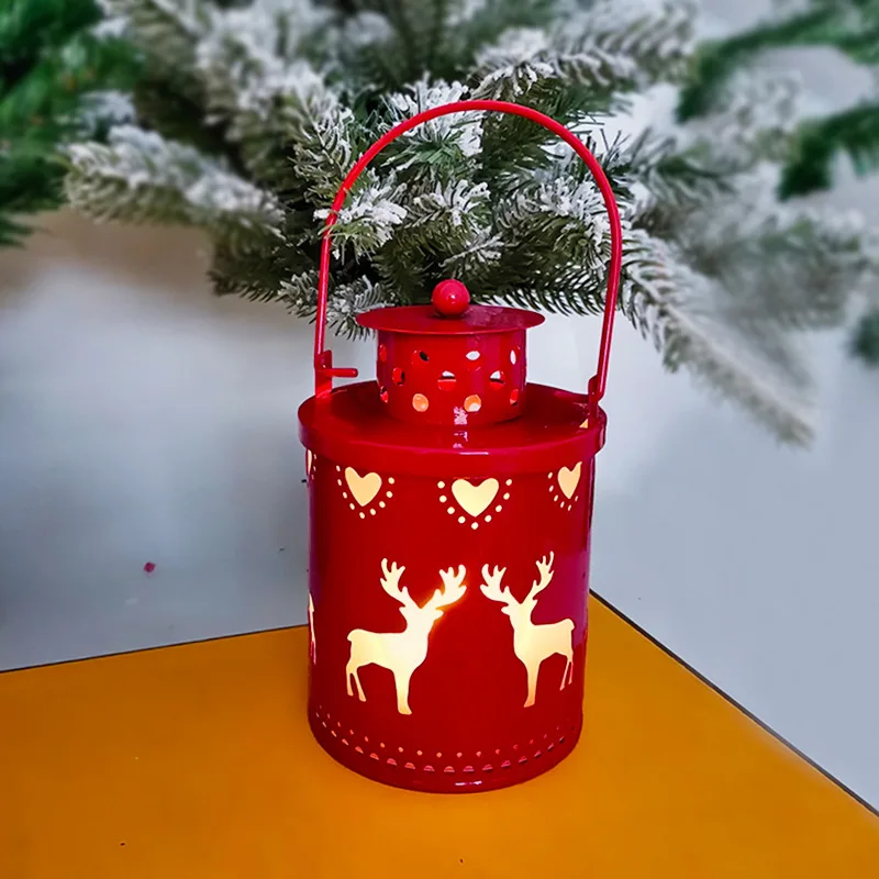 RTS Hot Sale Christmas Candle Lights LED Hanging Lantern Tree Lights Table Lamp Ornaments For Indoor and Outdoor Xmas Decoration