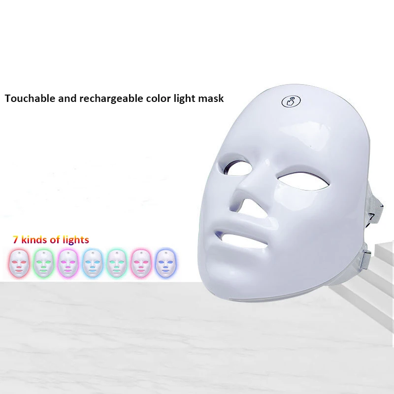 Usb Charging 7 color LED Beauty Mask Facial Care Photon rejuvenation beauty tool