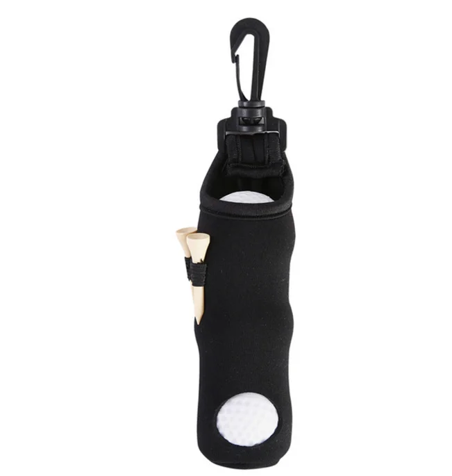 
Custom Printed Neoprene Golf Ball Pouch With Clip And Ball And Tee 