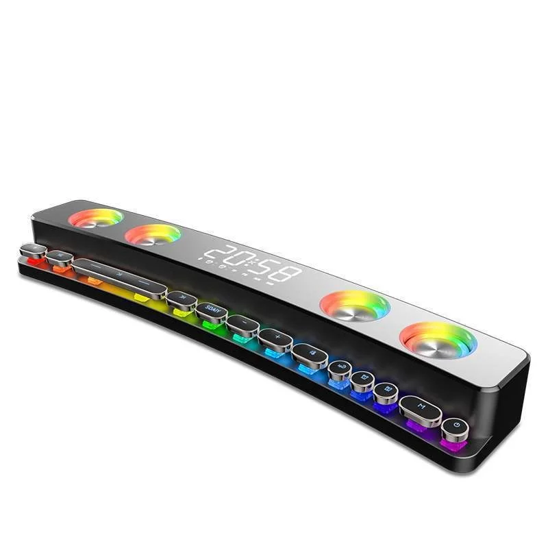 RGB Surround Soundbar blue tooth 5.0 Home Speaker Wired Computer Speakers Stereo Subwoofer Sound Bar For PC Laptop Theater TV