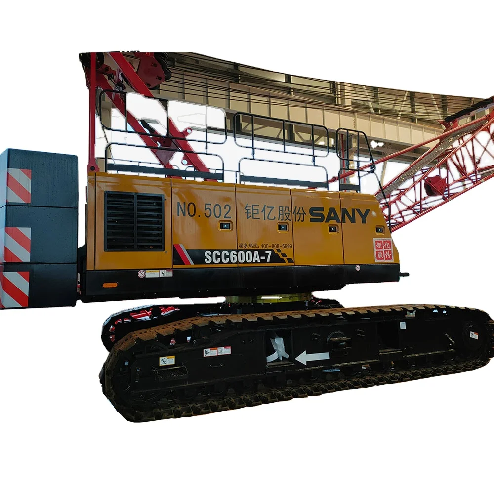 Used In A Good Condition Hot Sale Brand New Crawler Crane 60Ton SCC600 Lifting Crane Cheap For Sale