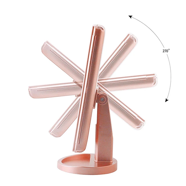 Best Sellers Adjustable Touching Screen 22 Led Cosmetics Makeup Mirror With Lights usb Charging 180 Degree Desktop for makeup