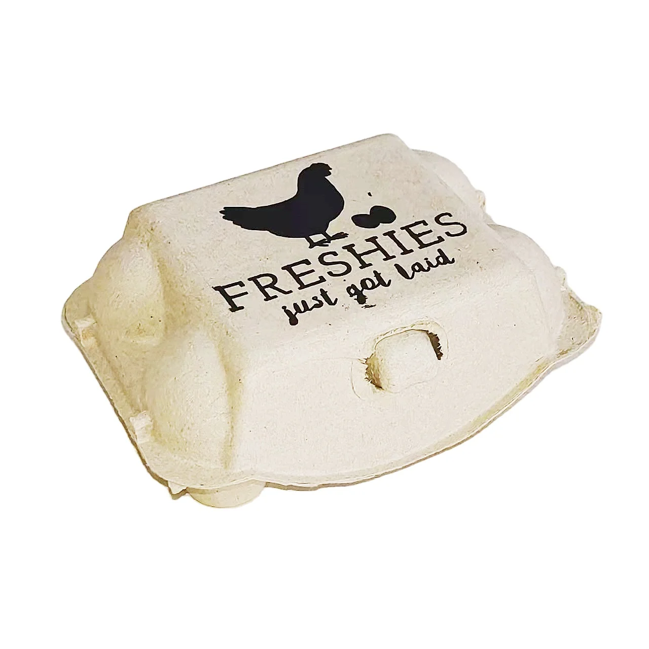 Egg carton pulp half dozen 6 pcs custom label printed egg tray cartons