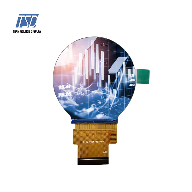 2 Inch 480*480 Resolution ST7701S IC Transmissive IPS SPI RGB Interface Round TFT LCD Display module
