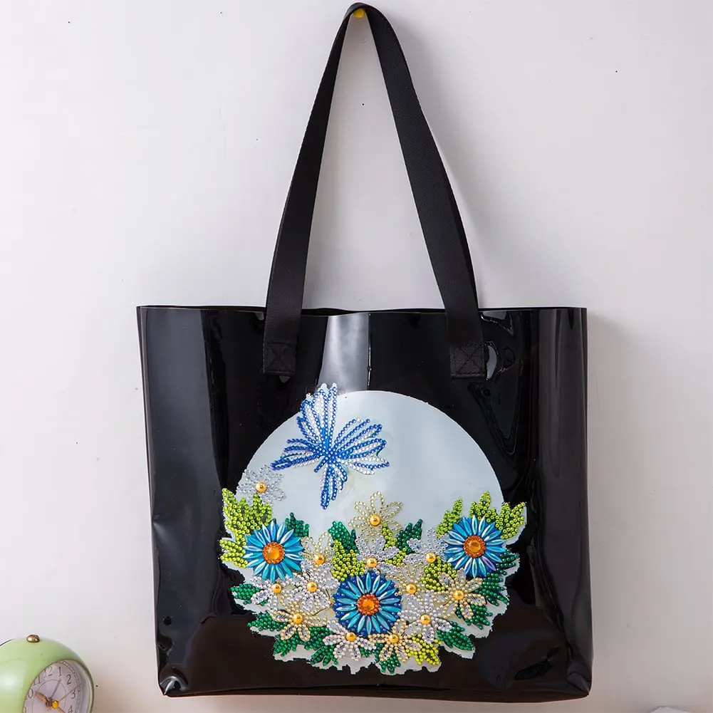 Butterfly  5D DIY Craft Bag diamond painting PU handbag