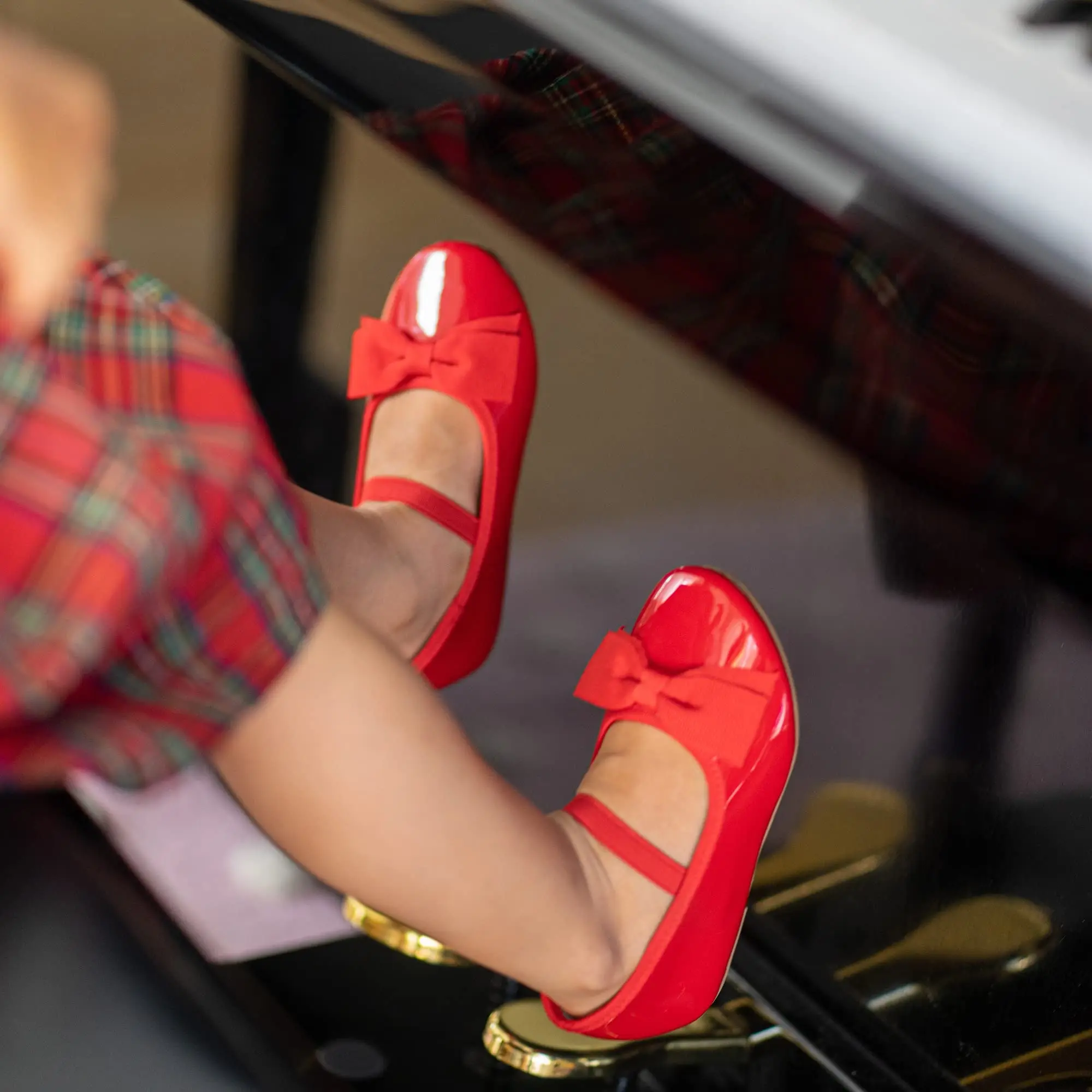 Custom Bowknot Wedding Party Princess Little Girls Ballet Mary Jane Flat Dress Shoes