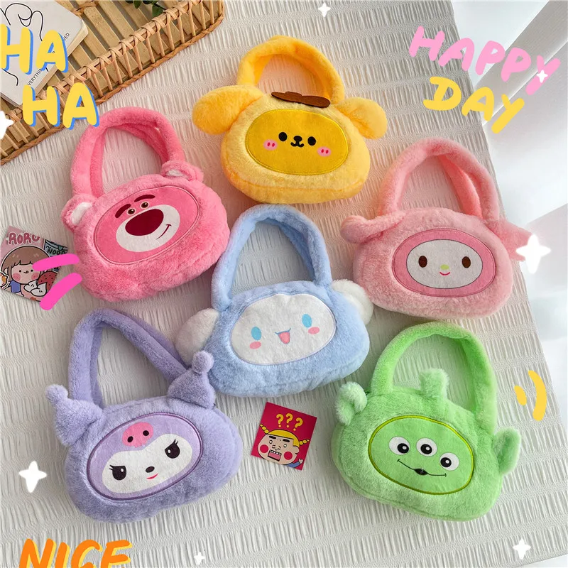 Оптовая продажа сумки через плечо новые милые Мультяшные Cinnamoroll Kuromi плюшевые игрушки кукла моя мелодия