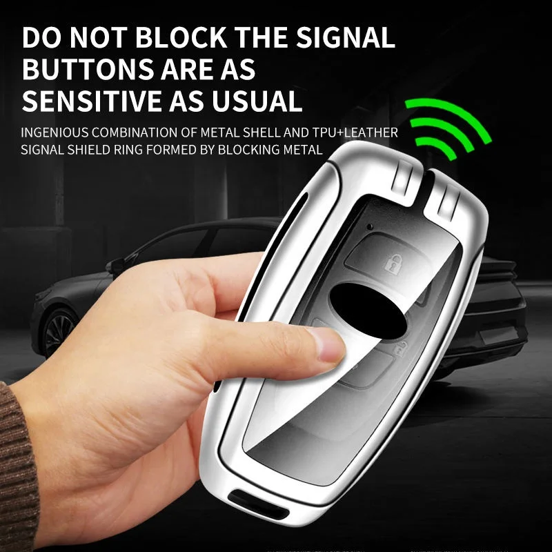 Hot Sale Car Accessories Designer Key Cover Zinc Alloy Leather Smart Three Buttons Car Key Cover For Su Ba Ru Brz Xv Sv Forester