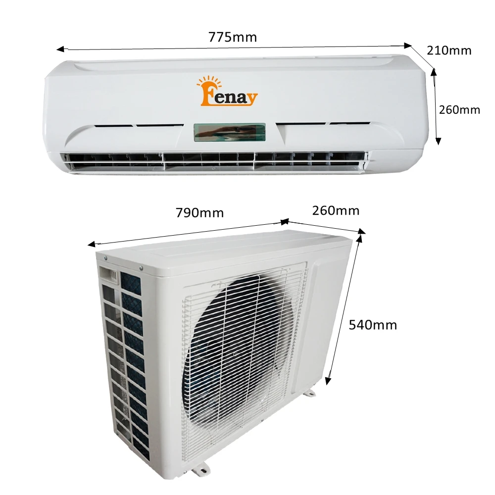 100% DC48V 9000btu off grid solar air conditioner 100% solar use battery at night