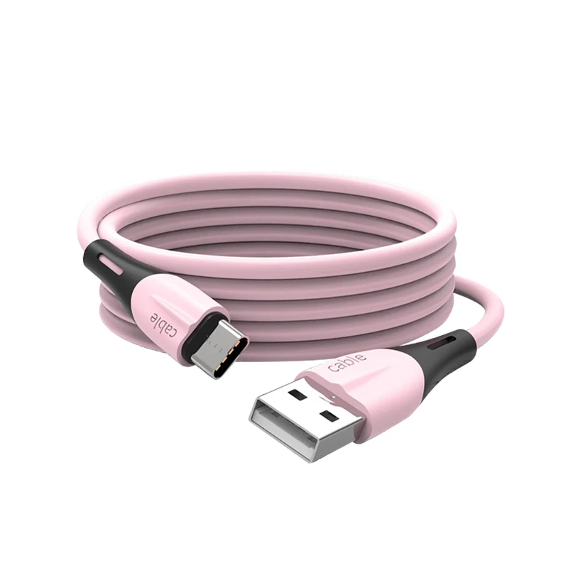 Цветной силиконовый шнур питания типа C для телефона, 9 В, 2 А, быстрая зарядка