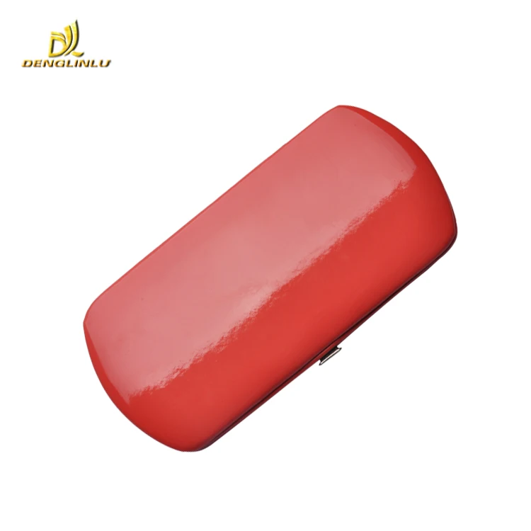 Metal frame flat women wallet