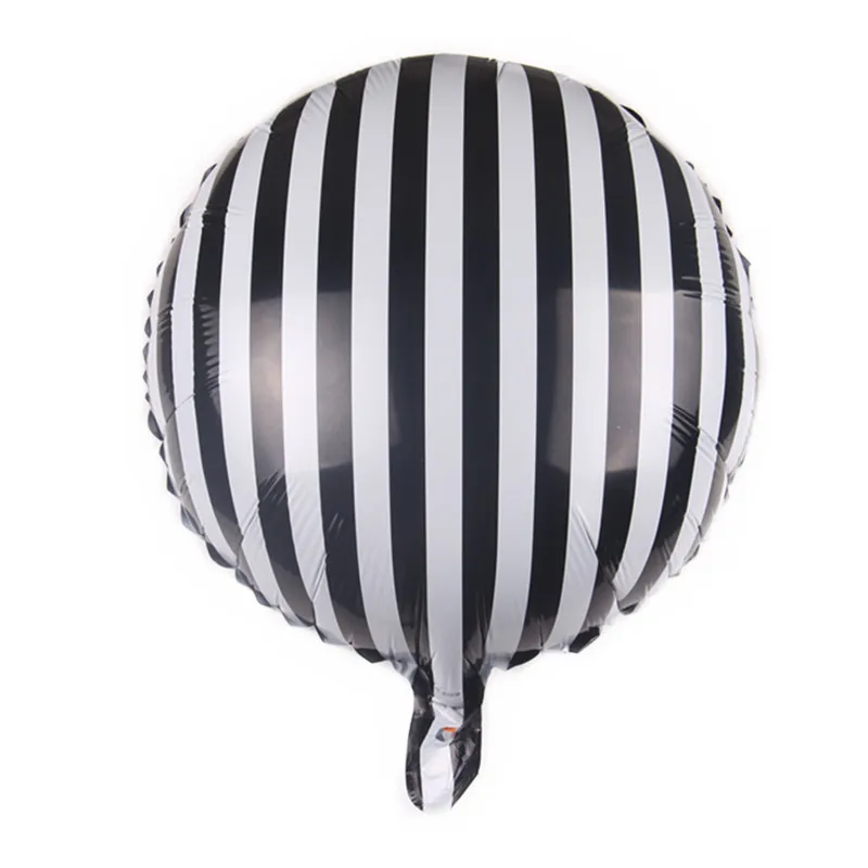 18 Inch Black Plaid Candy Stripe Foil Balloon Party Birthday Wedding Decoration