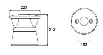 
High Quality 20w IK09 IP66 Outdoor Lawn Light for outdoor 