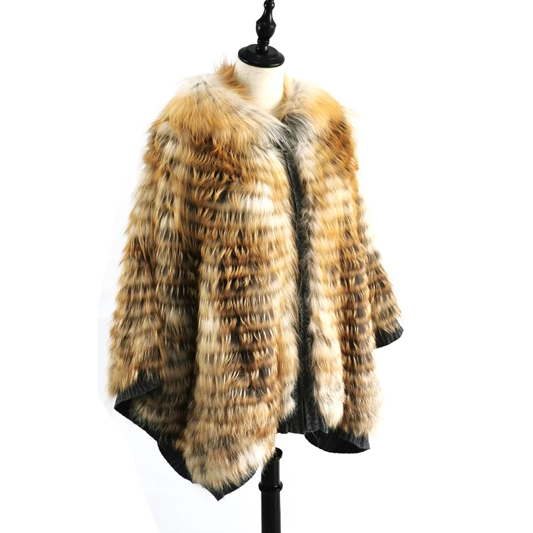 
Autumn New Classic Terse Real Fox Fur Shawl For Women 