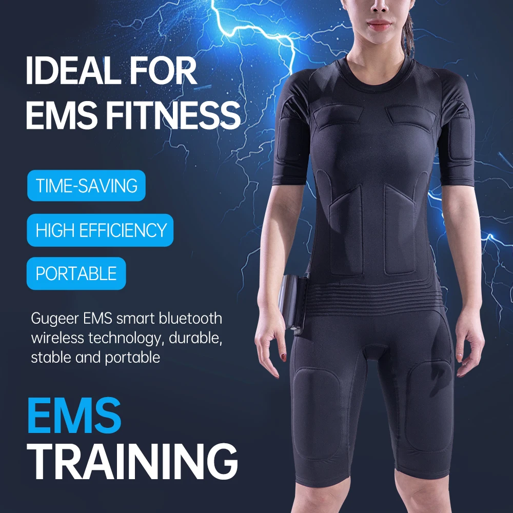 Экономичный персональный домашний фитнес-костюм EMS для легкого движения кожи тела одного сухого электропитания без аккумулятора