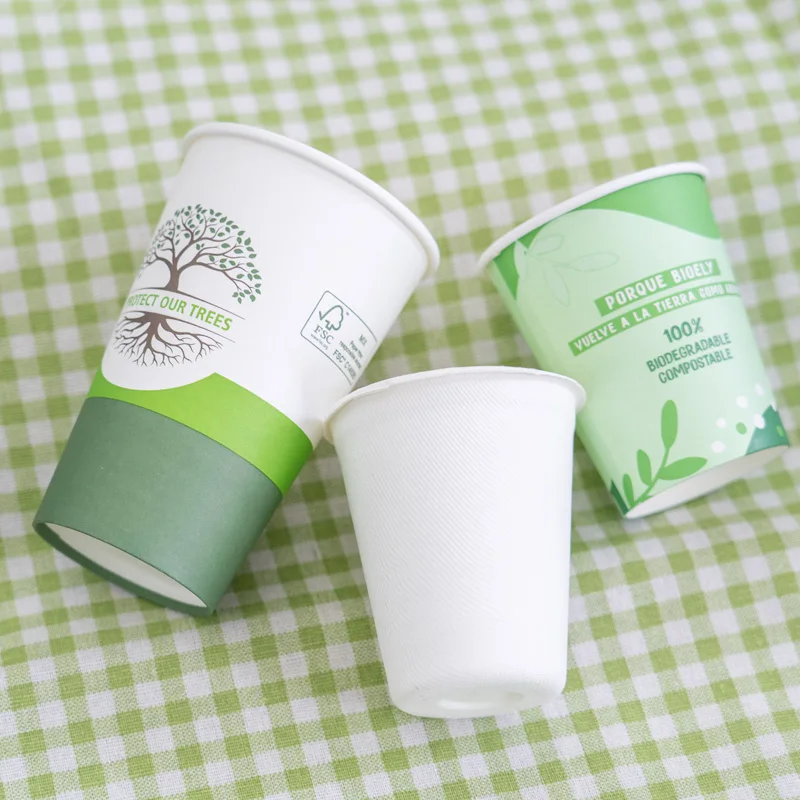 
 Экологичная биоразлагаемая бумажная чашка для кофе на заказ, 7 унций  