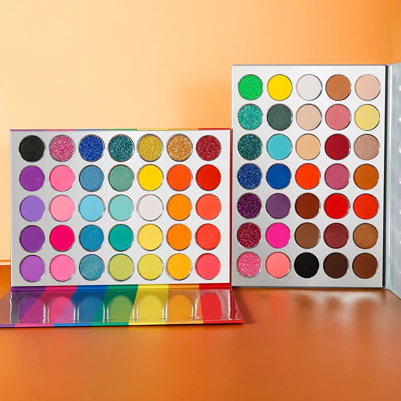 Private label 35 Colors Pressed Eyeshadow Palette Makeup Eyeshadow Palette Shimmer Matte Glitter injections Eye Shadow Pallette