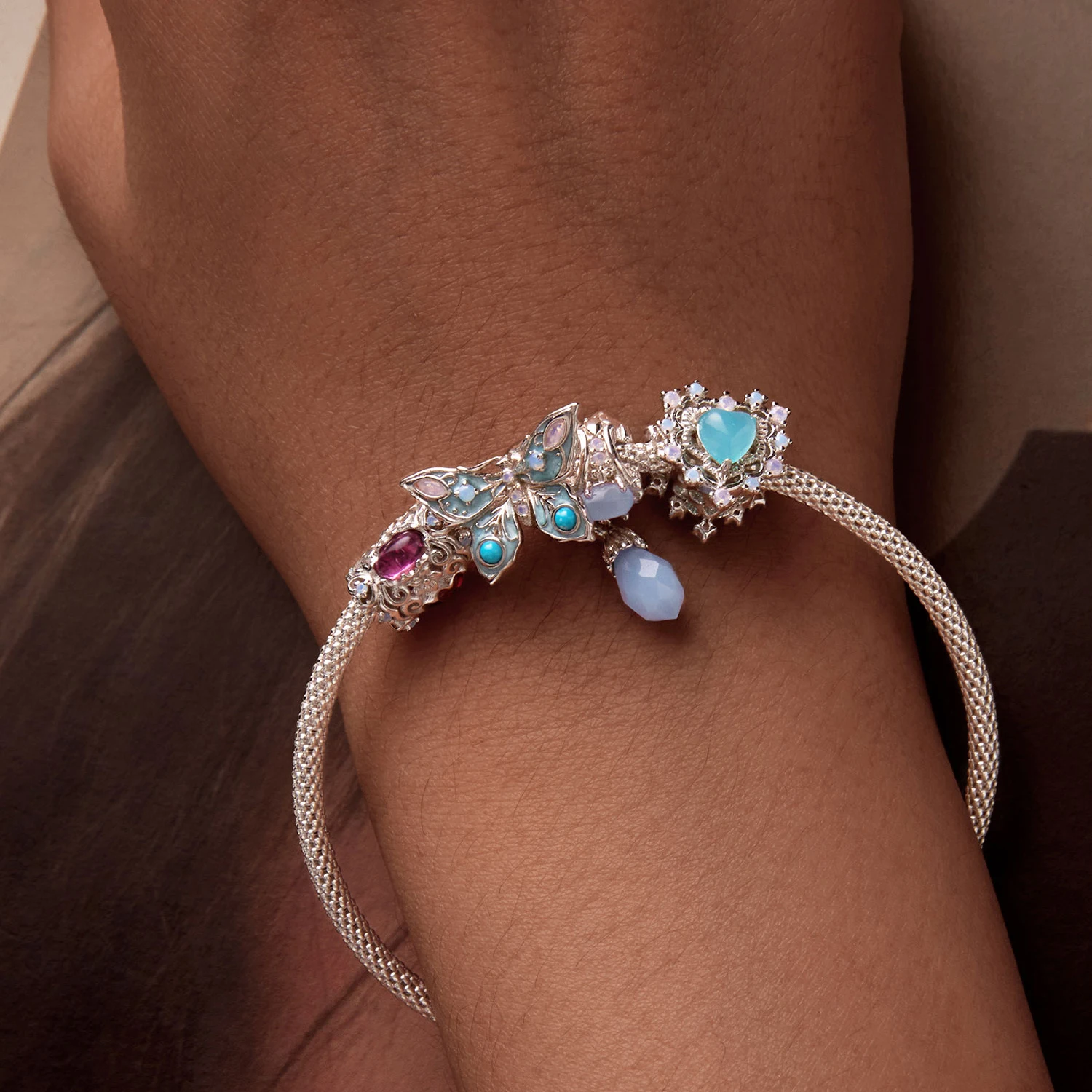 Wholesale price hotsell women butterfly bead making 925 sterling silver charms for girls