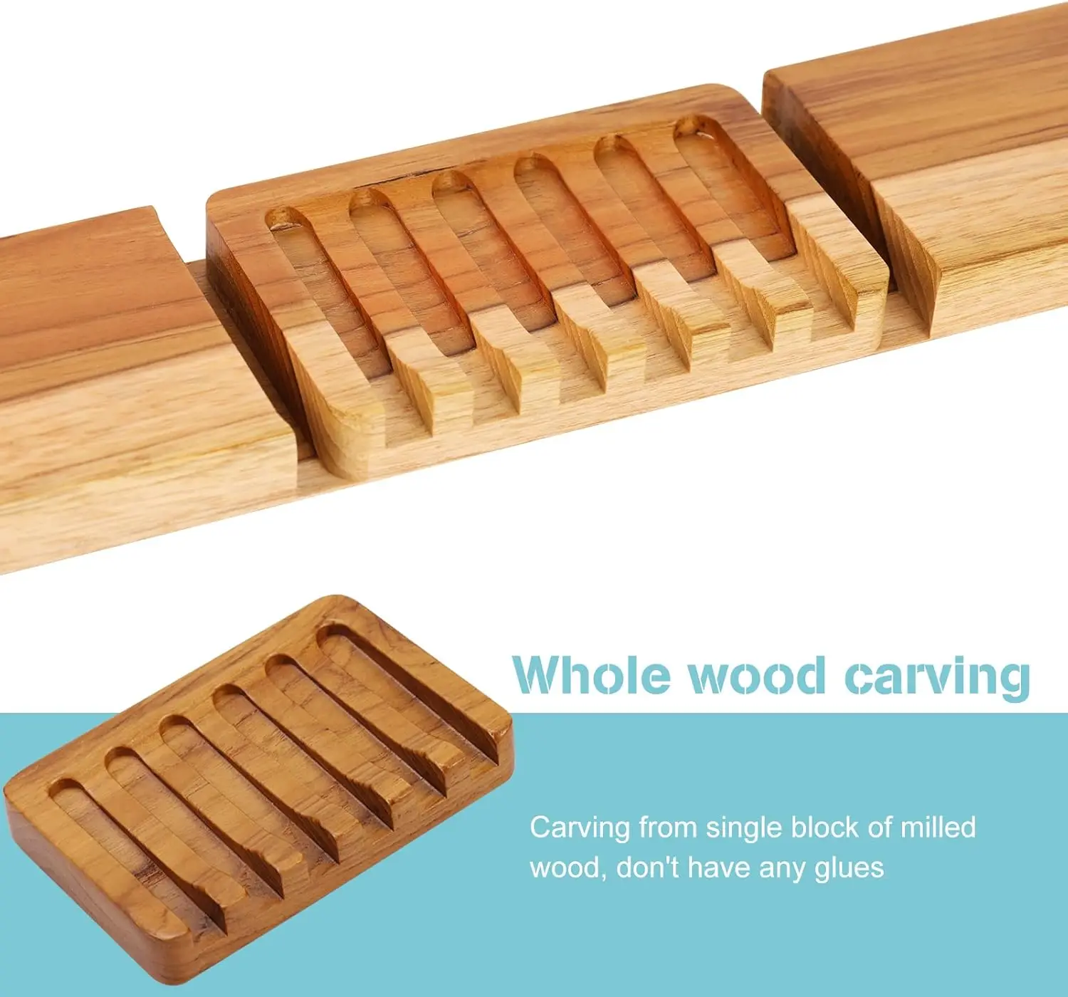 Wholesale Hot Selling Self Draining Soap Holder Tray Soap Tray Rack Teak Soap Dish