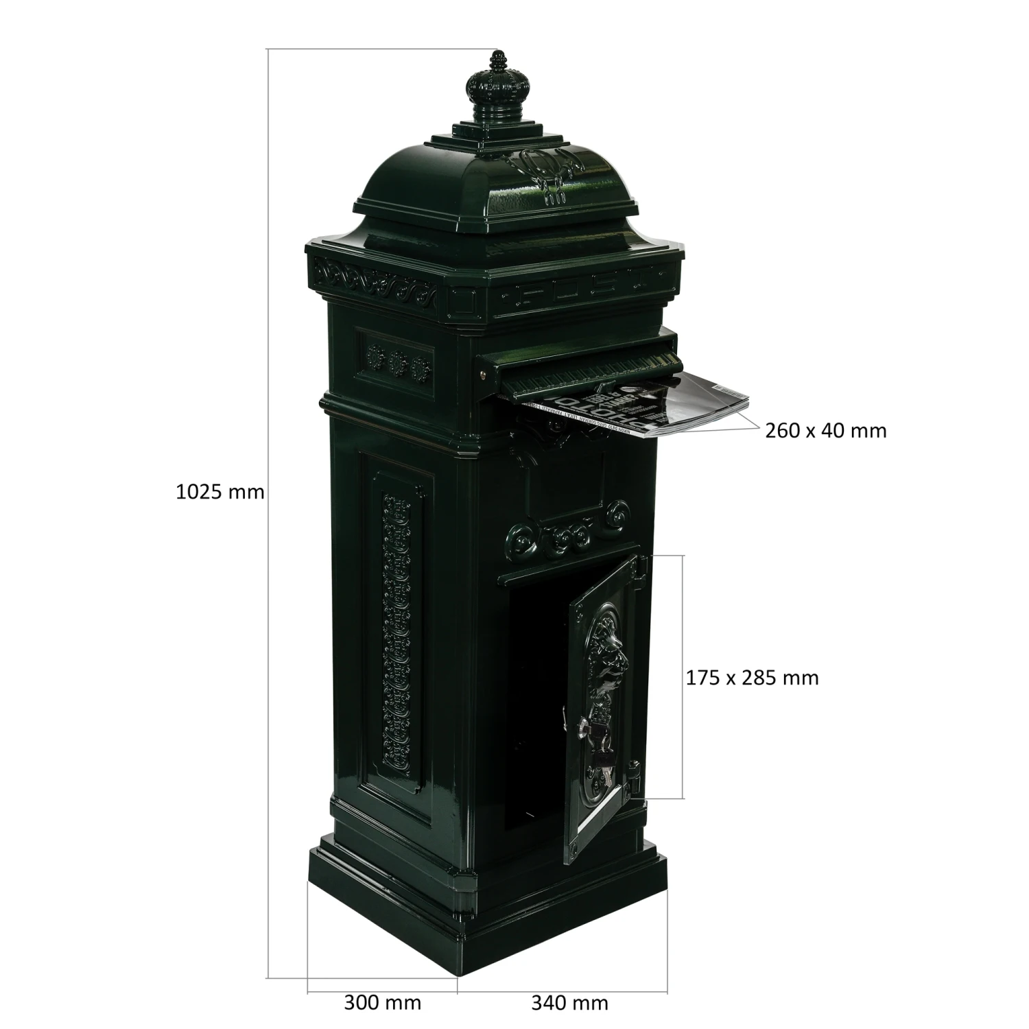 Home Waterproof Mail Post Newspaper Letterbox Postbox Mailbox Aluminum Letterbox Parcel Delivery Drop Post Box Parcel box