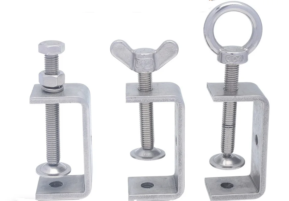 Metal Stainless Steel 304 Heavy Duty Woodworking Clamp C Clamp Tiger Clamp