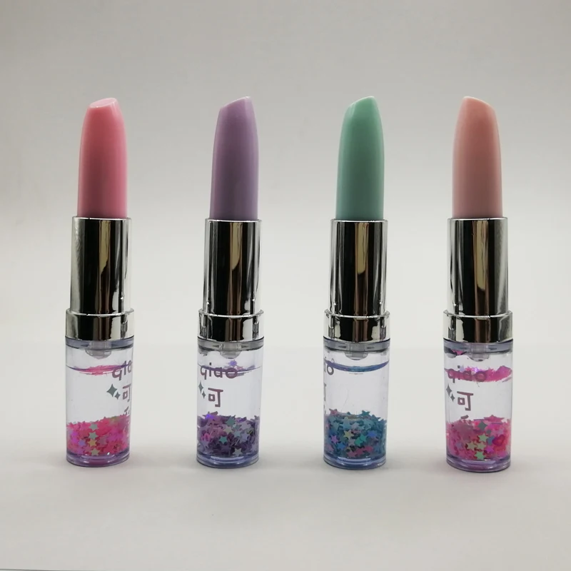 Mini Cute Bling Writing Tools Stationery Pens School Supplies 0.5mm Lipstick Shape Gel Pen Oil Quicksand Glitter