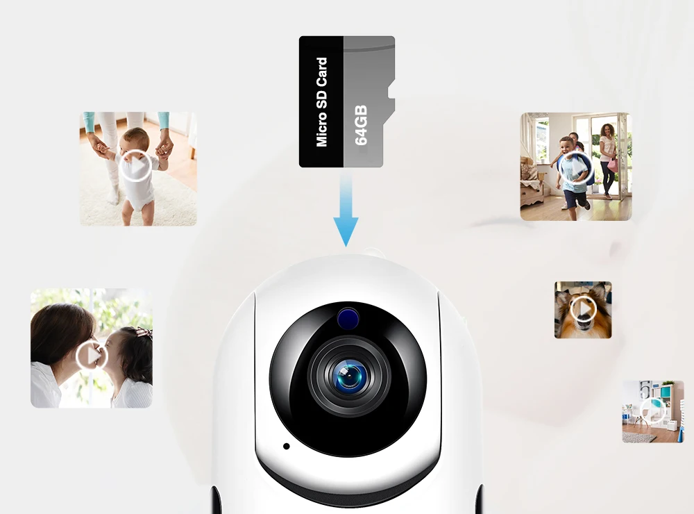 2019 720P Mini Cloud Storage Automatic Tracking Wifi ip camera