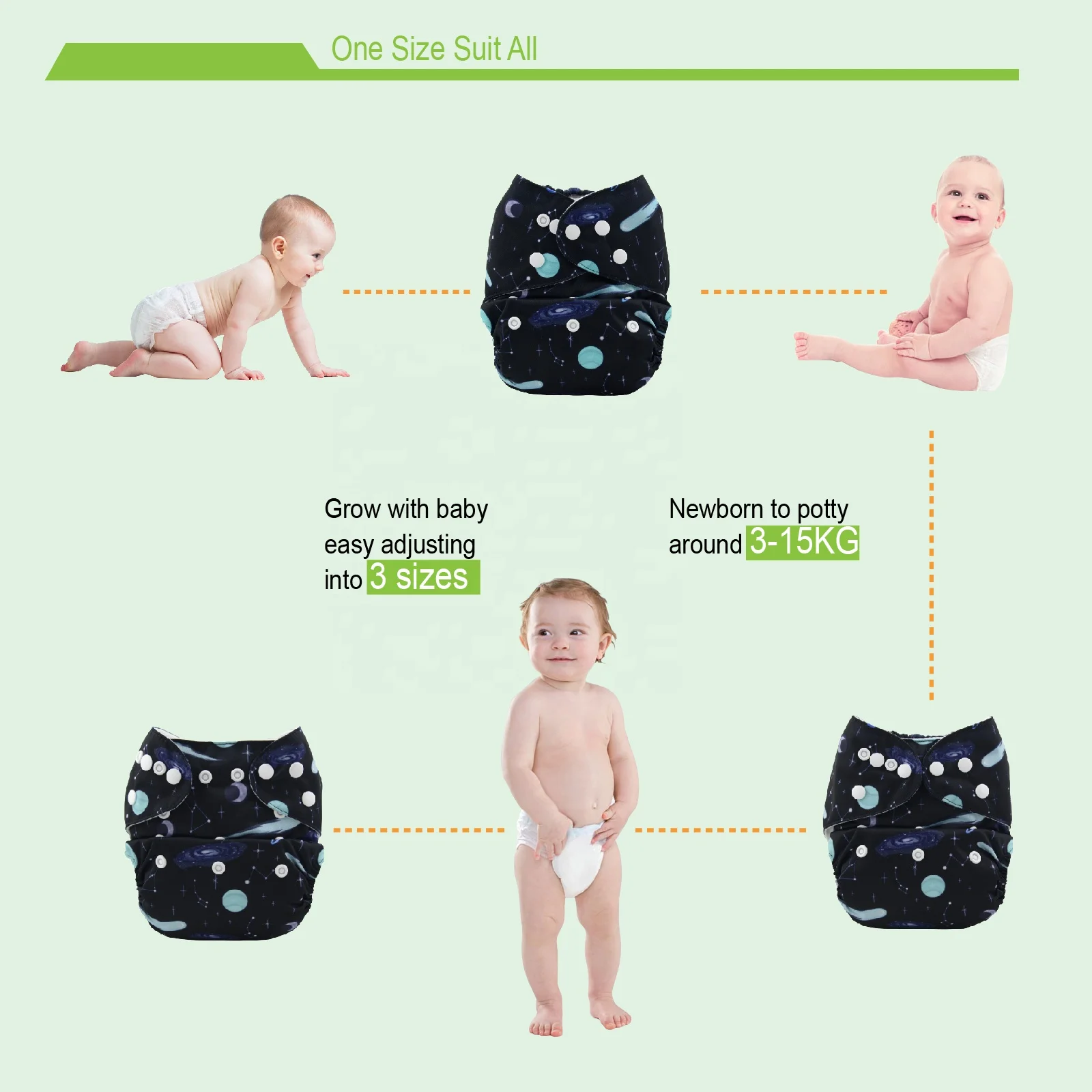 ALVABABY Bamboo Cloth Diapers Wholesale For Baby