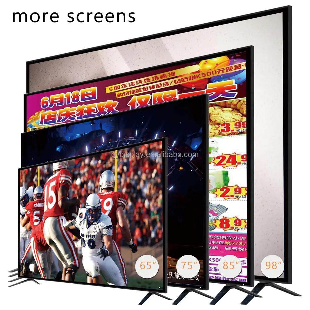 Factory  55 Inch  Crack-proof LCD Advertising Screen Display 4K FHD Scratch-resistant Screen Floor Digital Signage and Displays