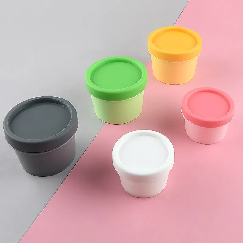 30g 50g 100g 200g 500g frosted plastic PP Colorful facial mask jar ice cream container