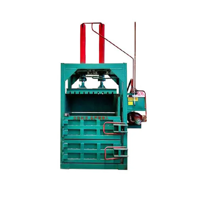 Small multi-functional vertical hydraulic waste paper baler can plastic bottle compression block strapping machine